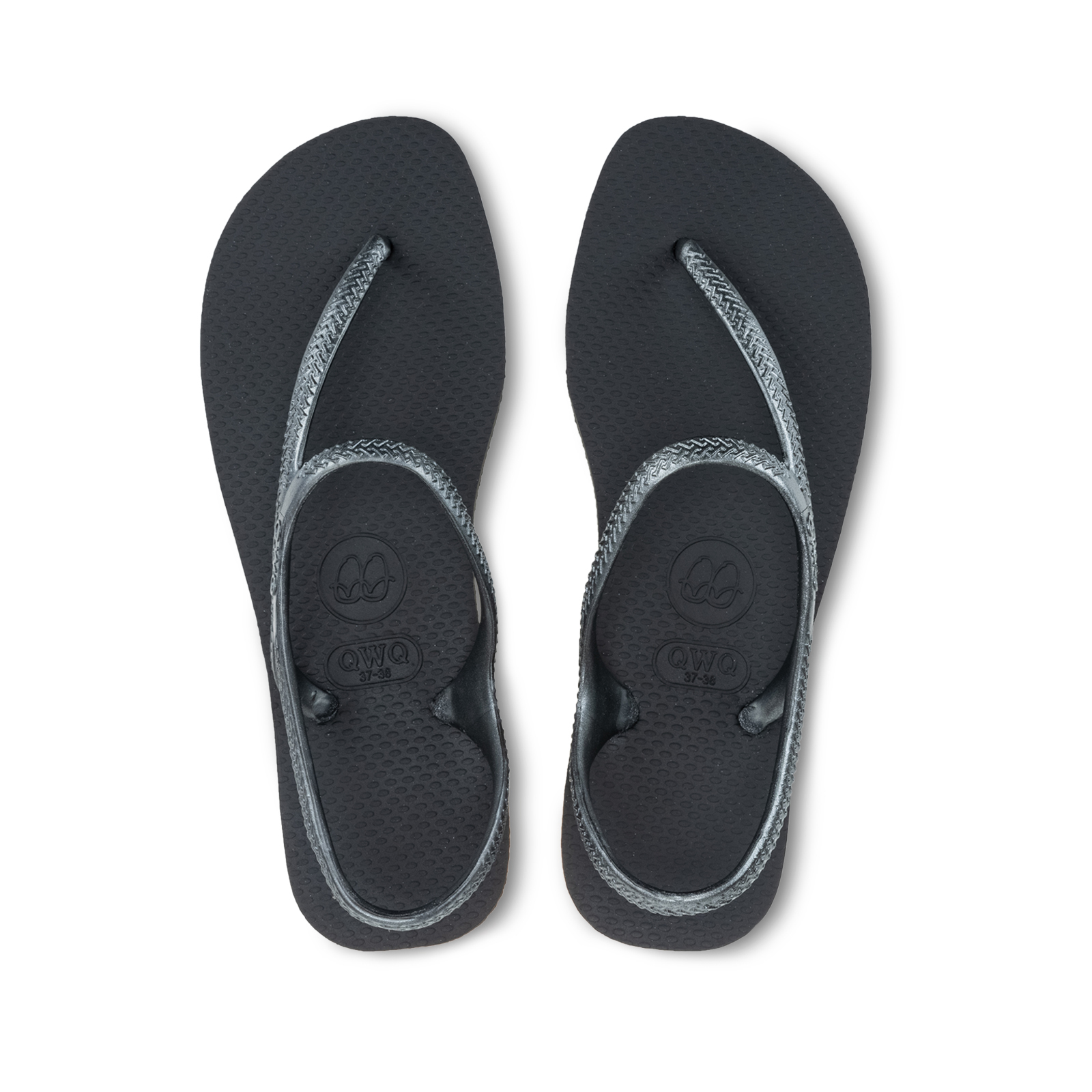 Urban綁帶涼鞋 女款珠光素色 曜石黑 腳型修長款