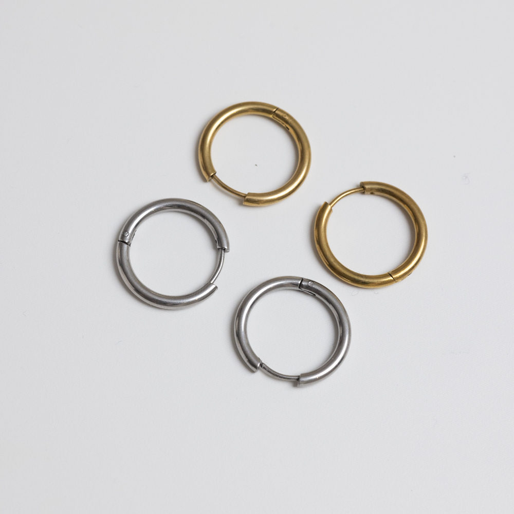 不怕水兩色2mm中型耳圈