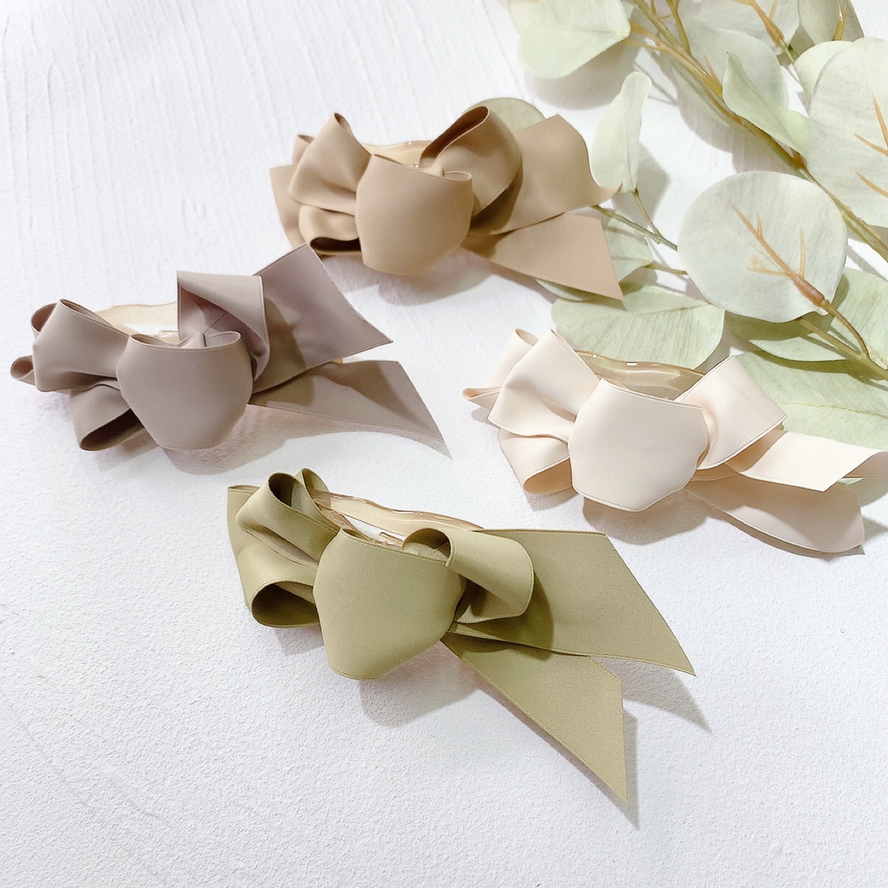 [日本制]大絲帶蝴蝶結髮夾