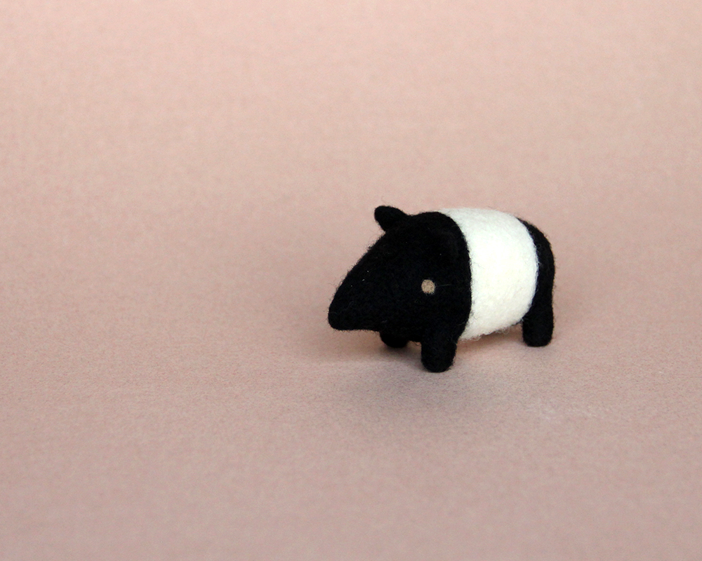 樂洋・好好玩羊毛氈材料包-黑白馬來貘