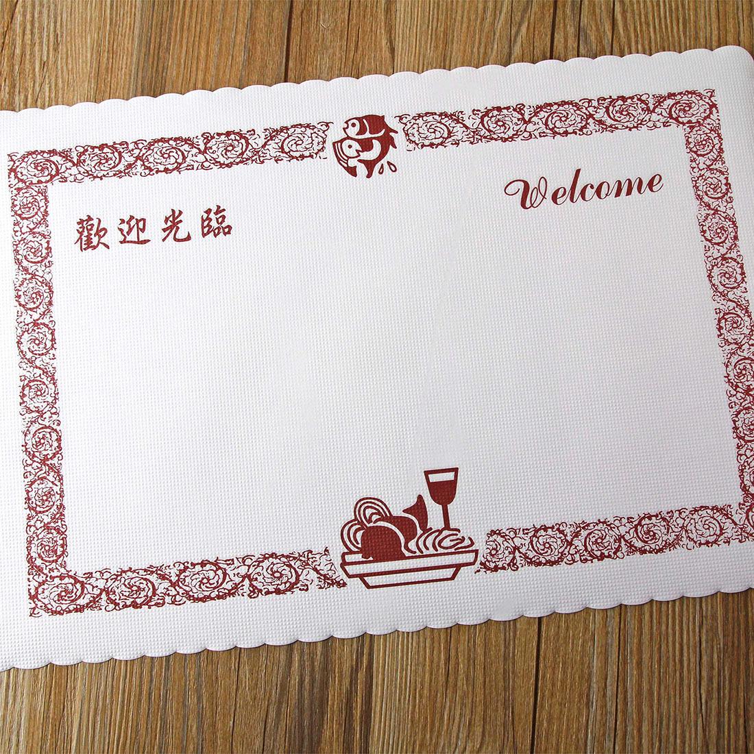 公版單色餐墊紙 魚