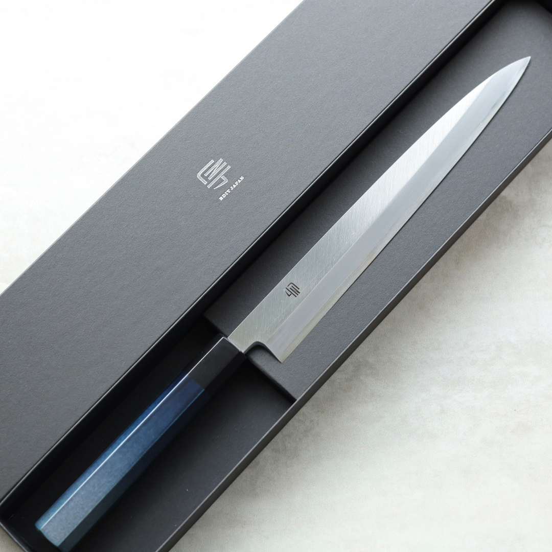 藍包丁 柳刃 240mm 白紙鋼