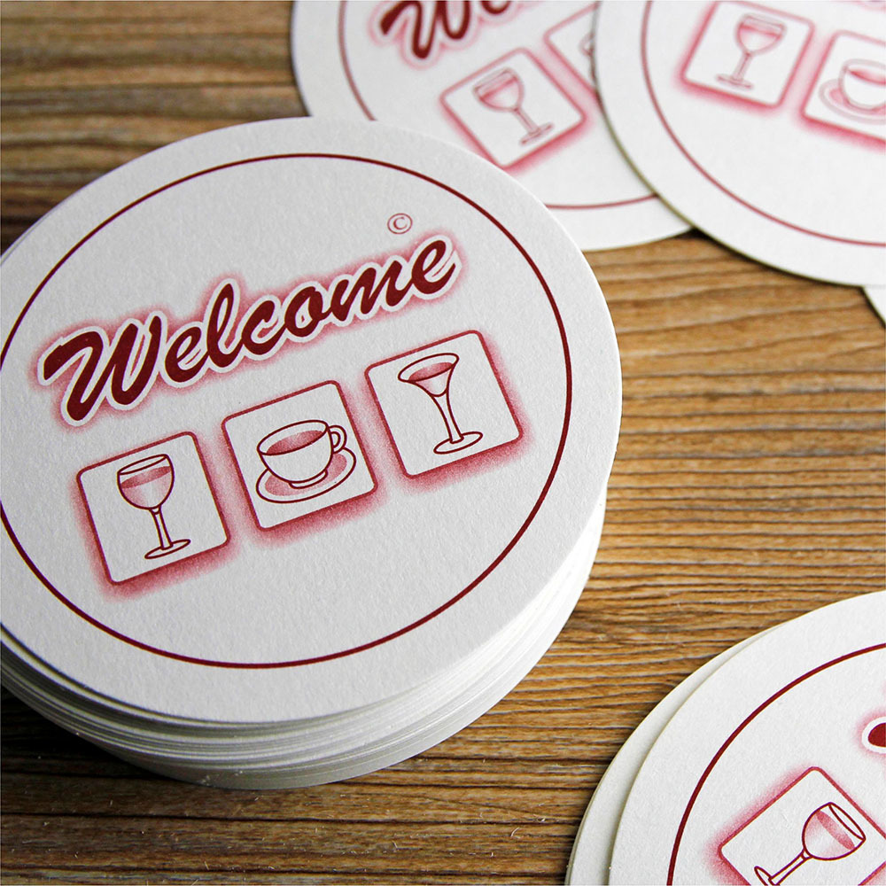 公版單色杯墊紙 圓形