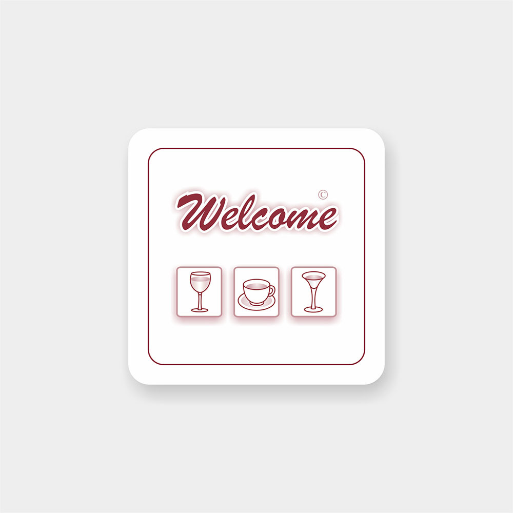 公版單色杯墊紙 方形