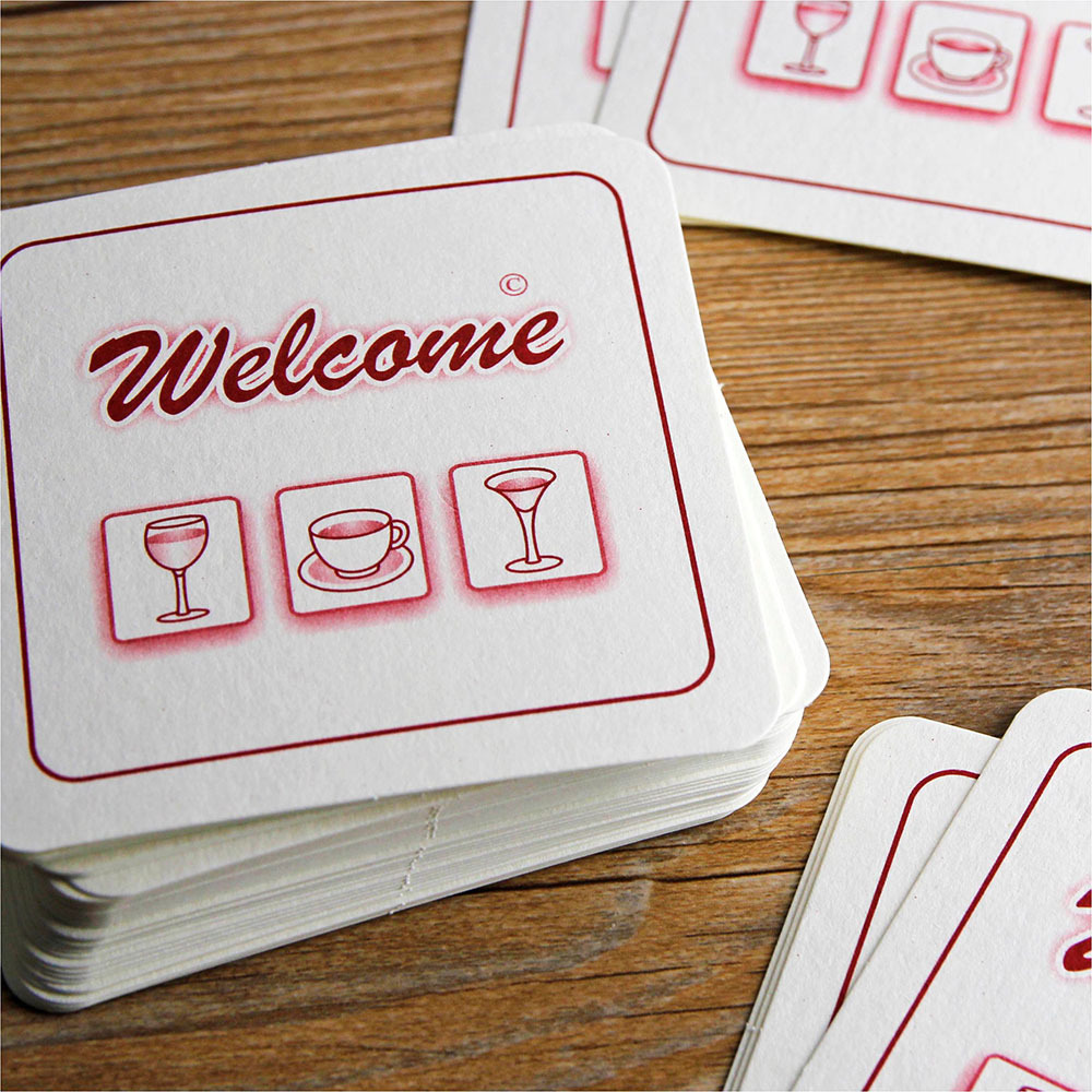 公版單色杯墊紙 方形