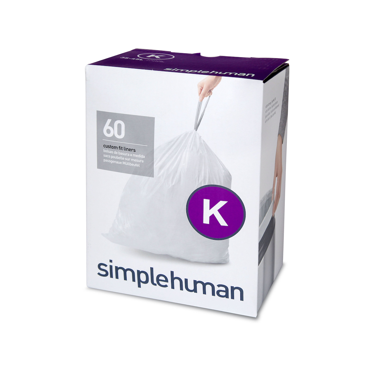 美國品牌SIMPLEHUMAN 3x20個裝 35-45L塑膠垃圾袋 Code K -CW0260