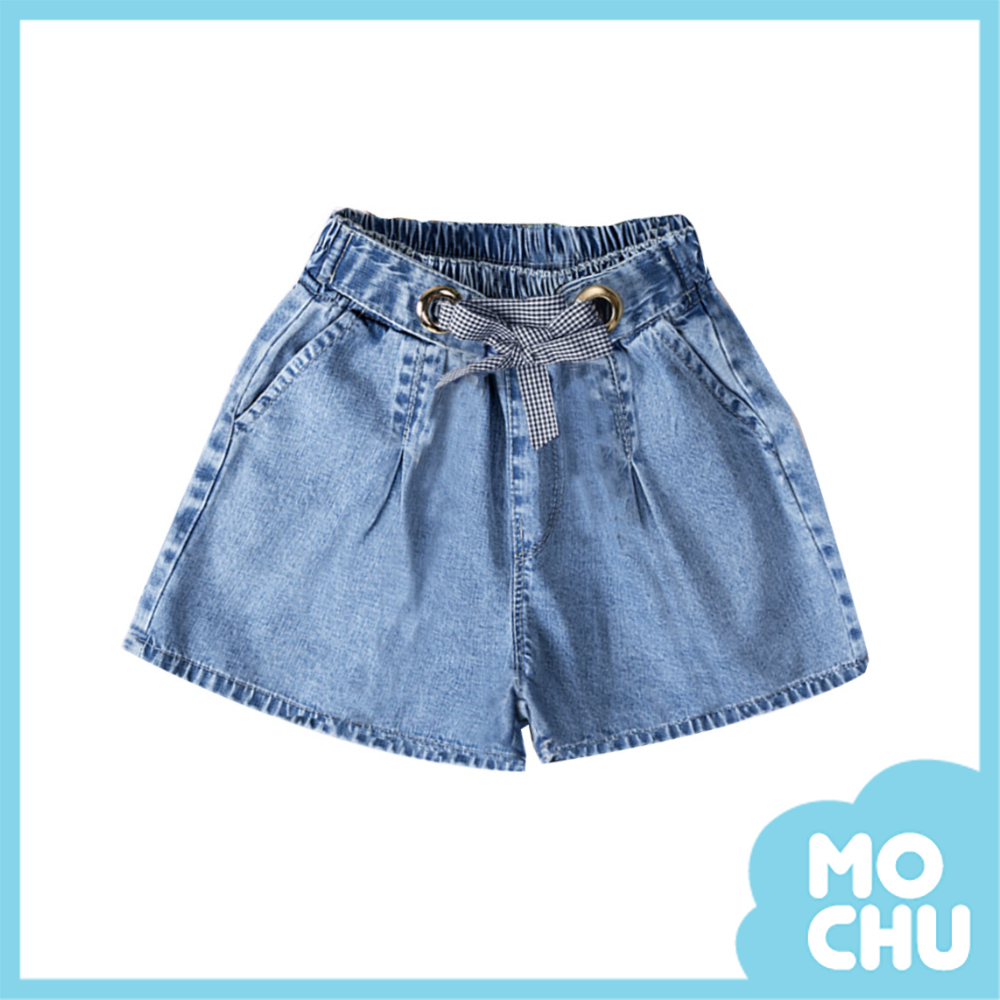 綁帶蝴蝶結牛仔短褲