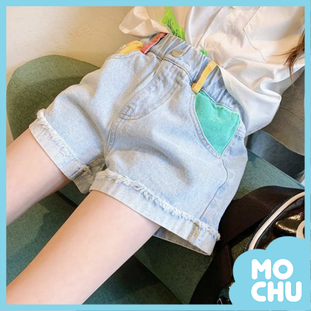 繽紛色彩牛仔短褲