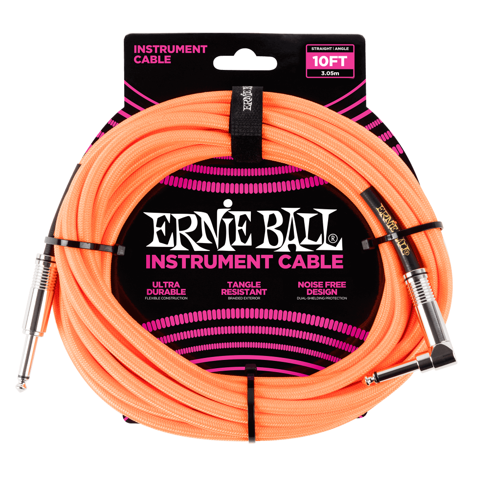 【多款顏色】ERNIE BALL INSTRUMENT CABLES 10Ft(3.05m) 導線 直L頭 ｜P06077 黑綠編織 【多款顏色】ERNIE BALL INSTRUMENT CABLES 10Ft(3.05m) 導線 直L頭 ｜P06077 黑綠編織 / P06078 粉色 / P06079 亮橘色 / P06080 螢光綠色 第 3 張圖片｜三峽配件 / 週邊