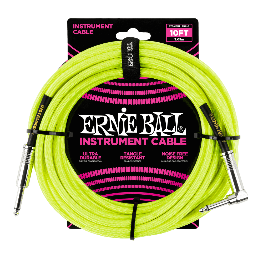【多款顏色】ERNIE BALL INSTRUMENT CABLES 10Ft(3.05m) 導線 直L頭 ｜P06077 黑綠編織 【多款顏色】ERNIE BALL INSTRUMENT CABLES 10Ft(3.05m) 導線 直L頭 ｜P06077 黑綠編織 / P06078 粉色 / P06079 亮橘色 / P06080 螢光綠色 第 4 張圖片｜三峽配件 / 週邊