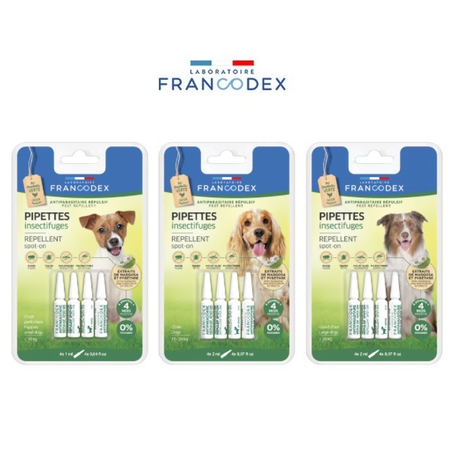 Francodex 狗用 天然驅蝨滴頸劑 4枝（美容護理）