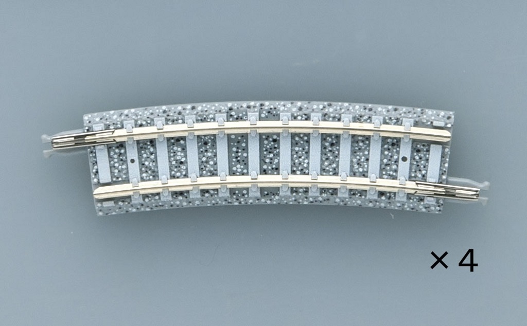 Tomix 1863 N規 C243-15-PC(F) 彎軌.4入