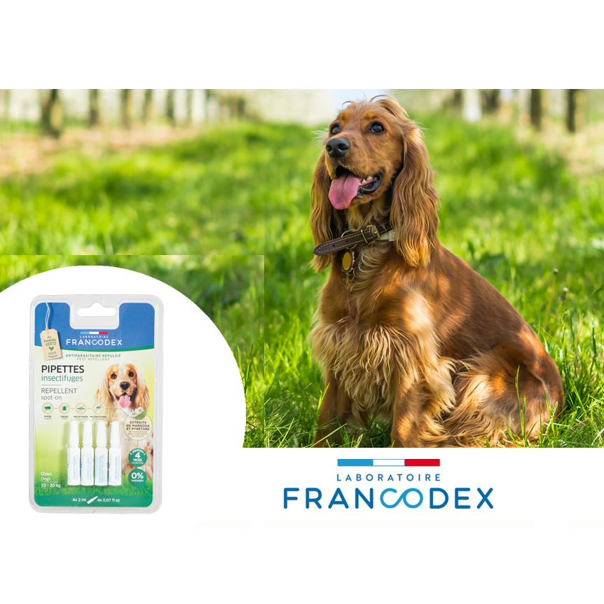 Francodex 狗用 天然驅蝨滴頸劑 4枝（美容護理）