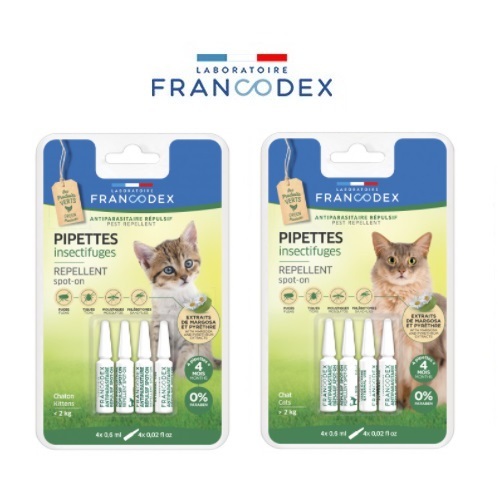 Francodex 貓用 天然驅蝨滴頸劑 4pcs（美容護理）