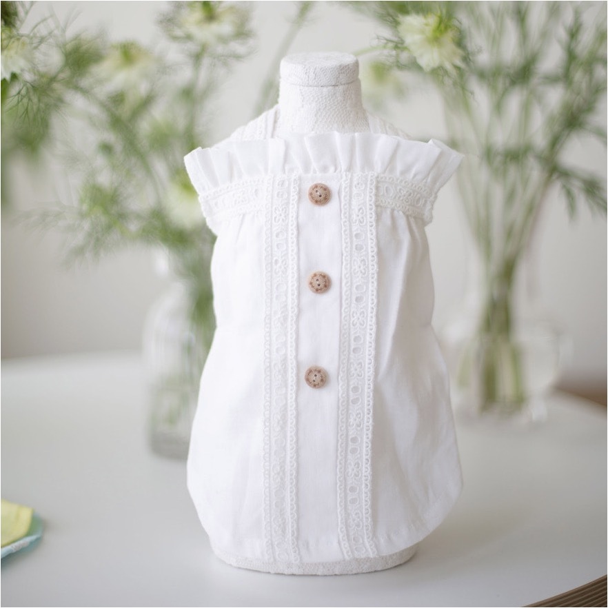 OPAAAP 檸檬水蕾絲上衣 （白色）