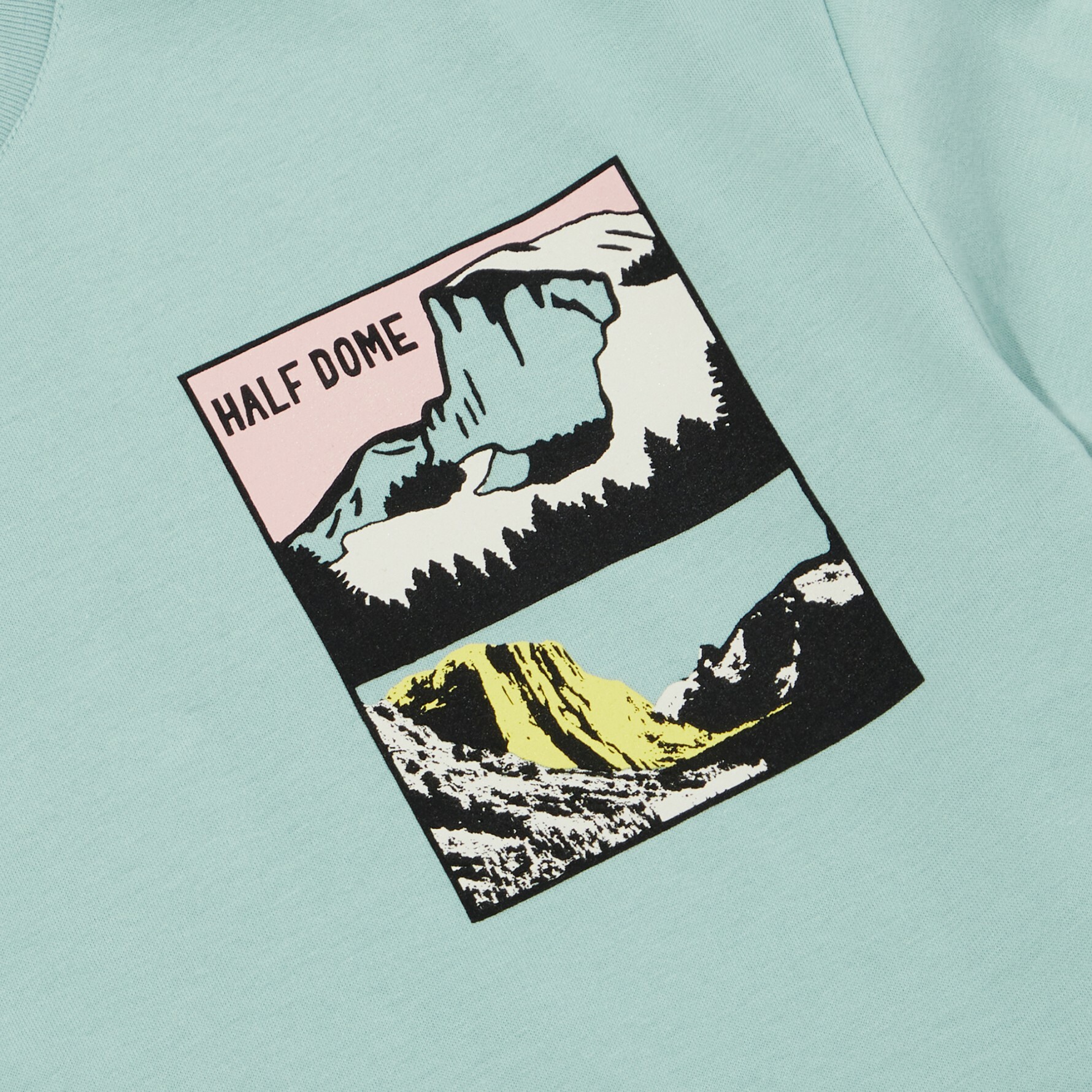 THE NORTH FACE HALF DOME 短袖 黑 水藍 -1 NT7UN10N