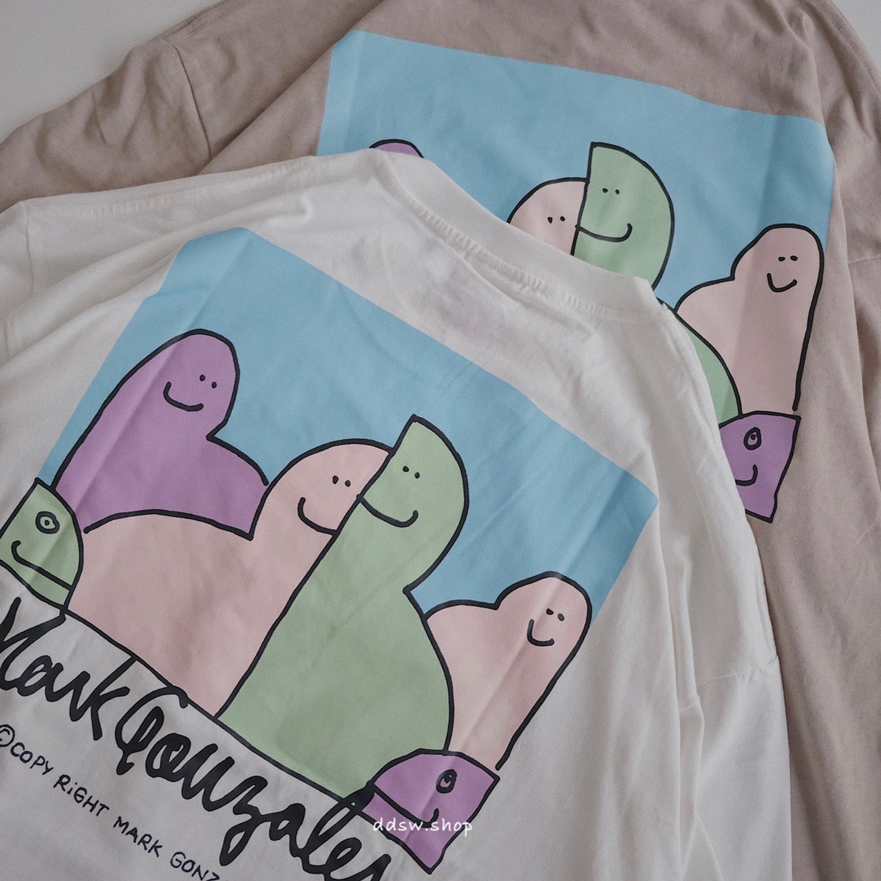 Mark Gonzales 短袖 國外限定款 草寫logo 塗鴉背圖