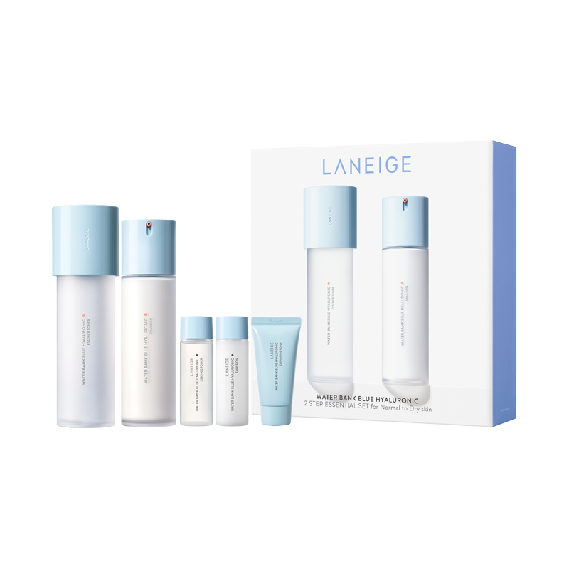 Laneige Water Bank Blue Hyaluronic 2 Step Essence Set (For Normal to Dry Skin)