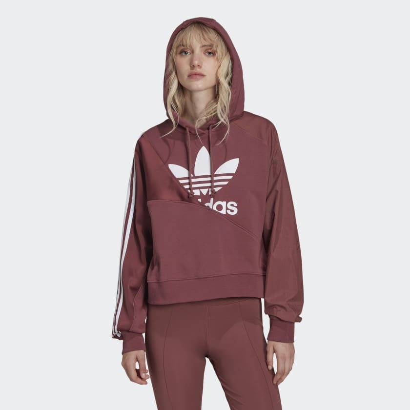 ADIDAS ORIGINALS HOODIE 女 連帽T恤 紅 HC7035