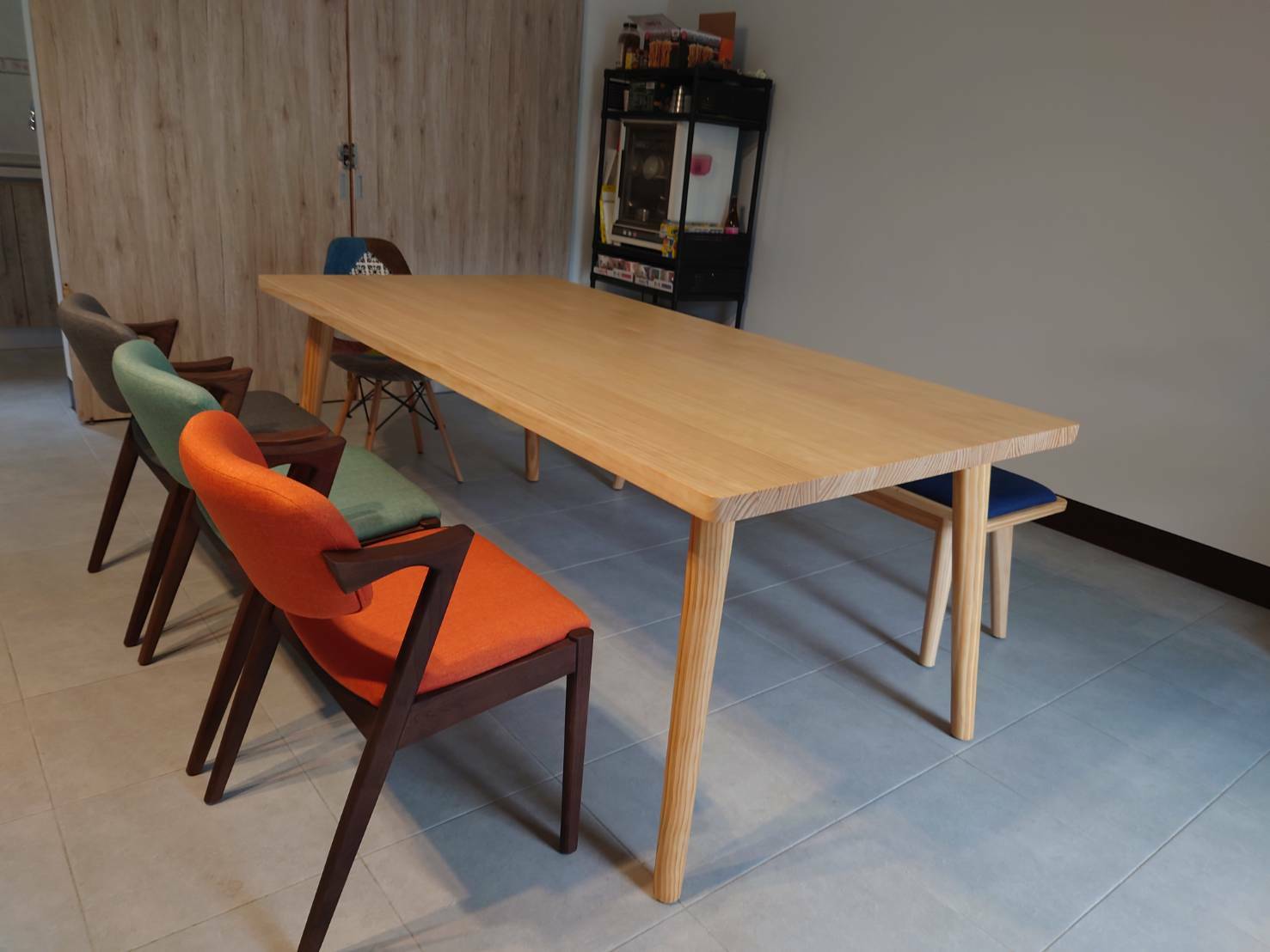 經典梣木宮崎布面椅