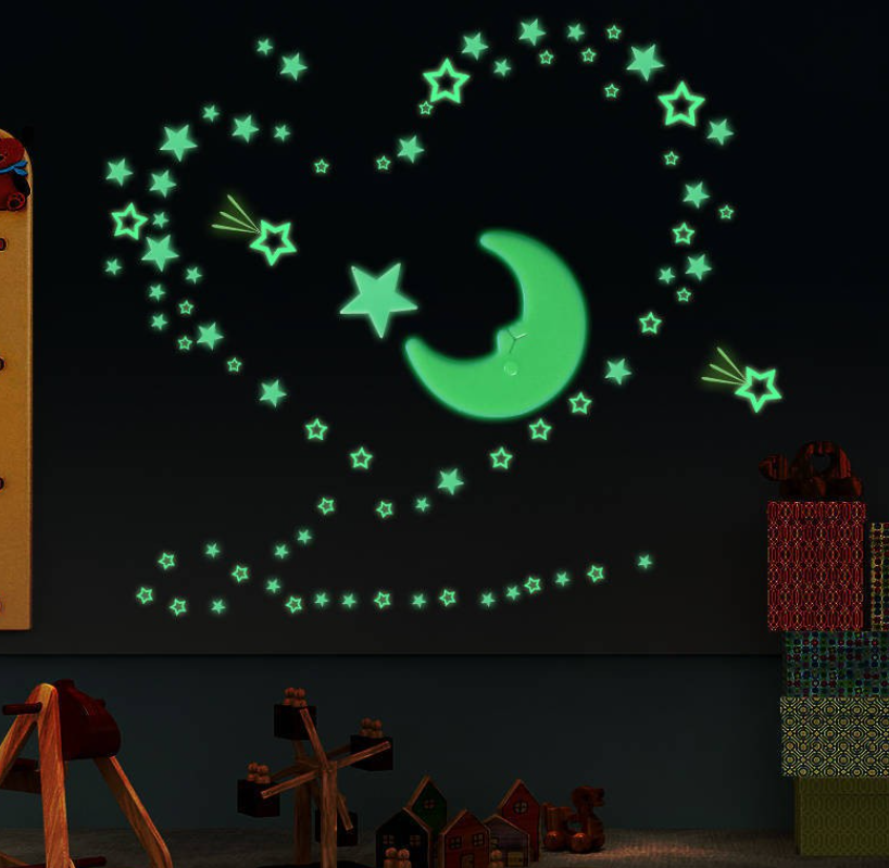 夜光星星3D墙贴是随机