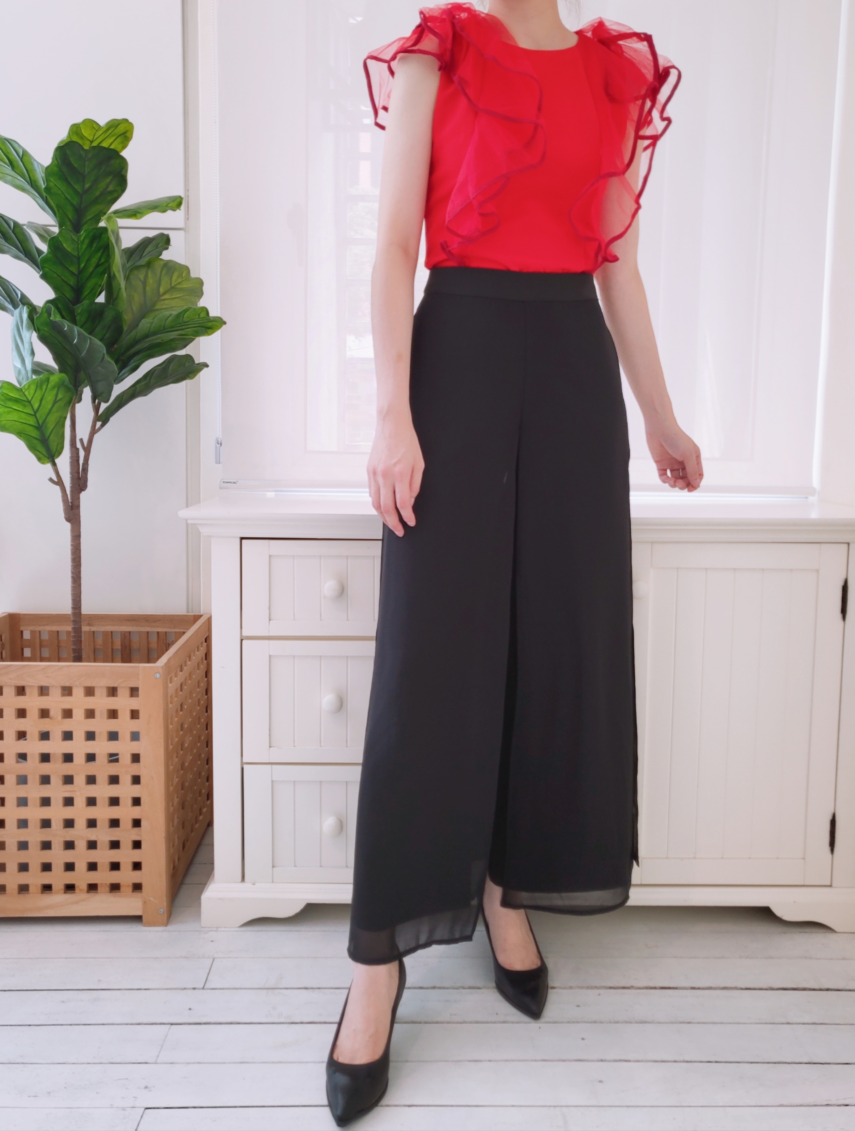 HIGH WAIST LAYERED CULOTTES