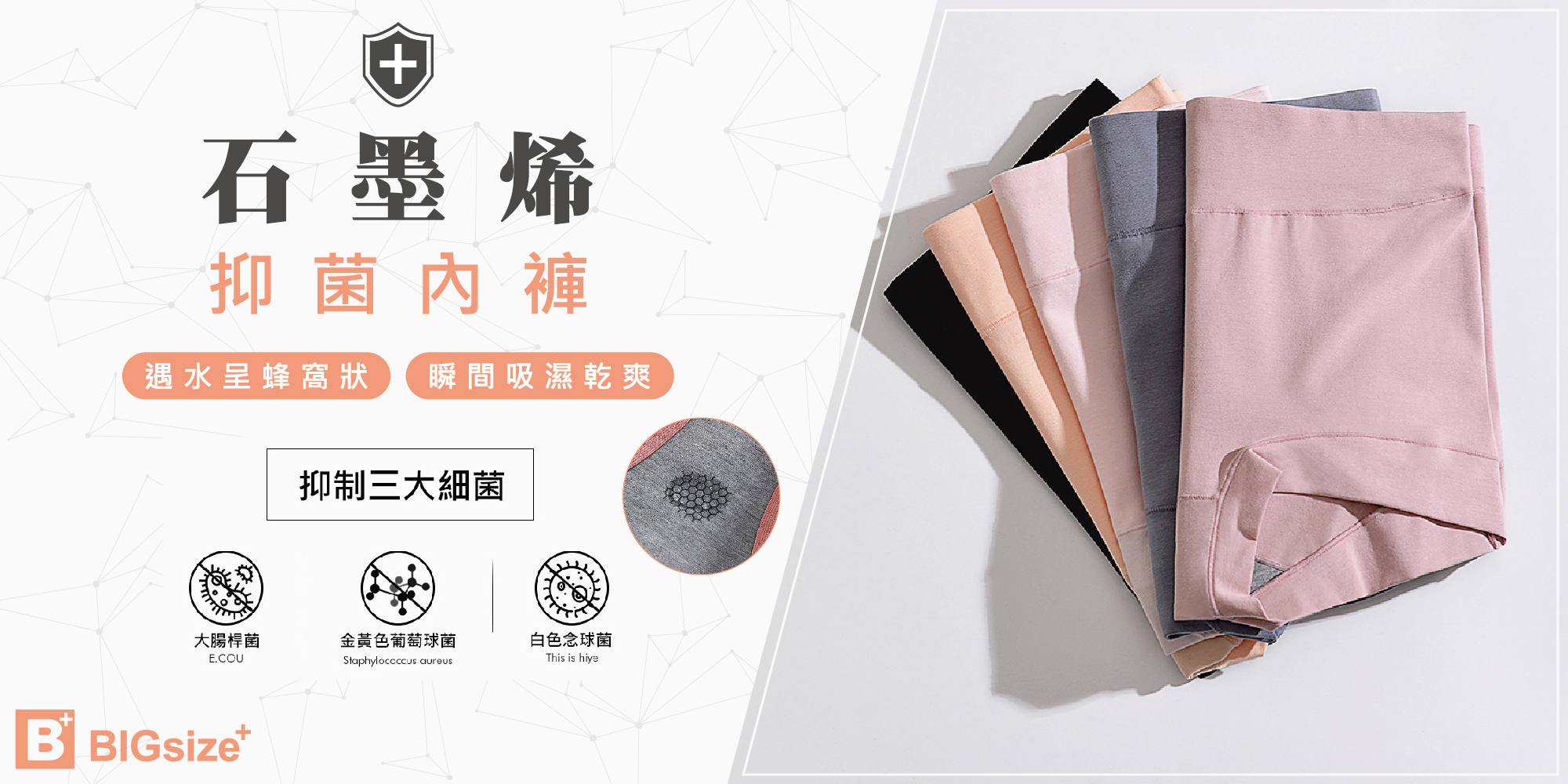 石墨烯抑菌內褲-女款