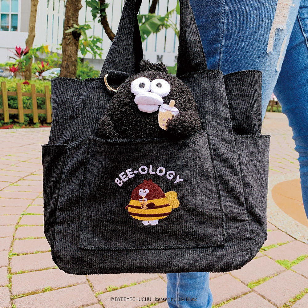 奧樂雞燈心絨手提包