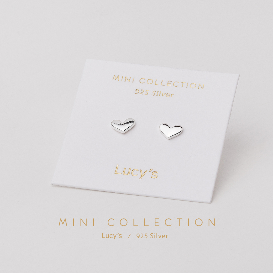 925純銀〔輕銀系列〕小巧愛心 耳環 (70108)