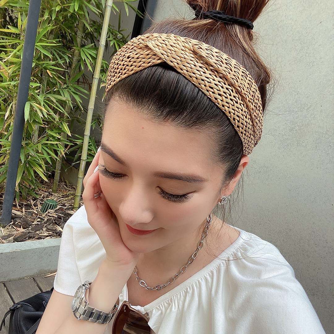竹藤編織髮箍