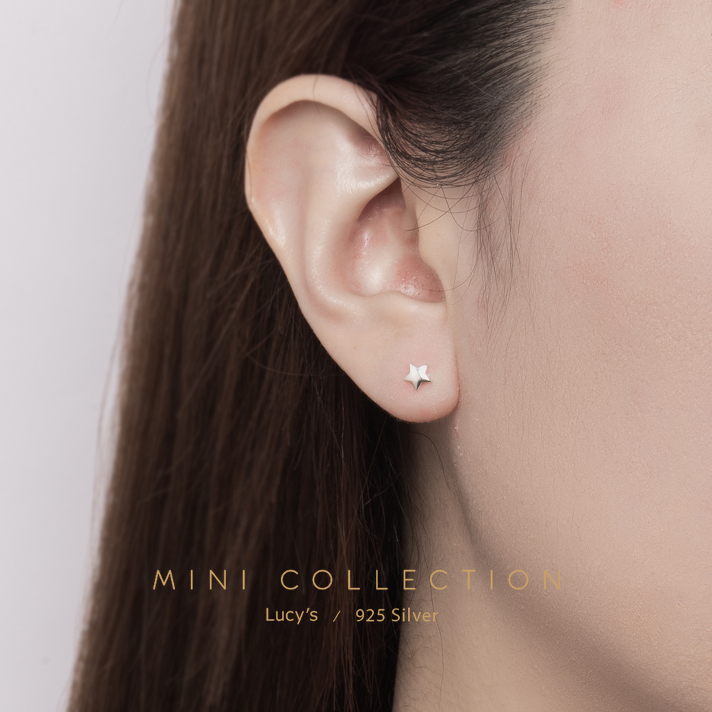 *925純銀〔輕銀系列〕星月 耳環 (99497)
