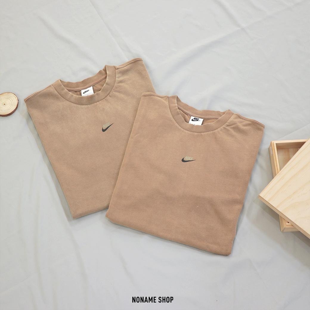 💥出清特價💥 NIKE NSW 厚磅 字勾 短袖 短T 奶茶 (男款)