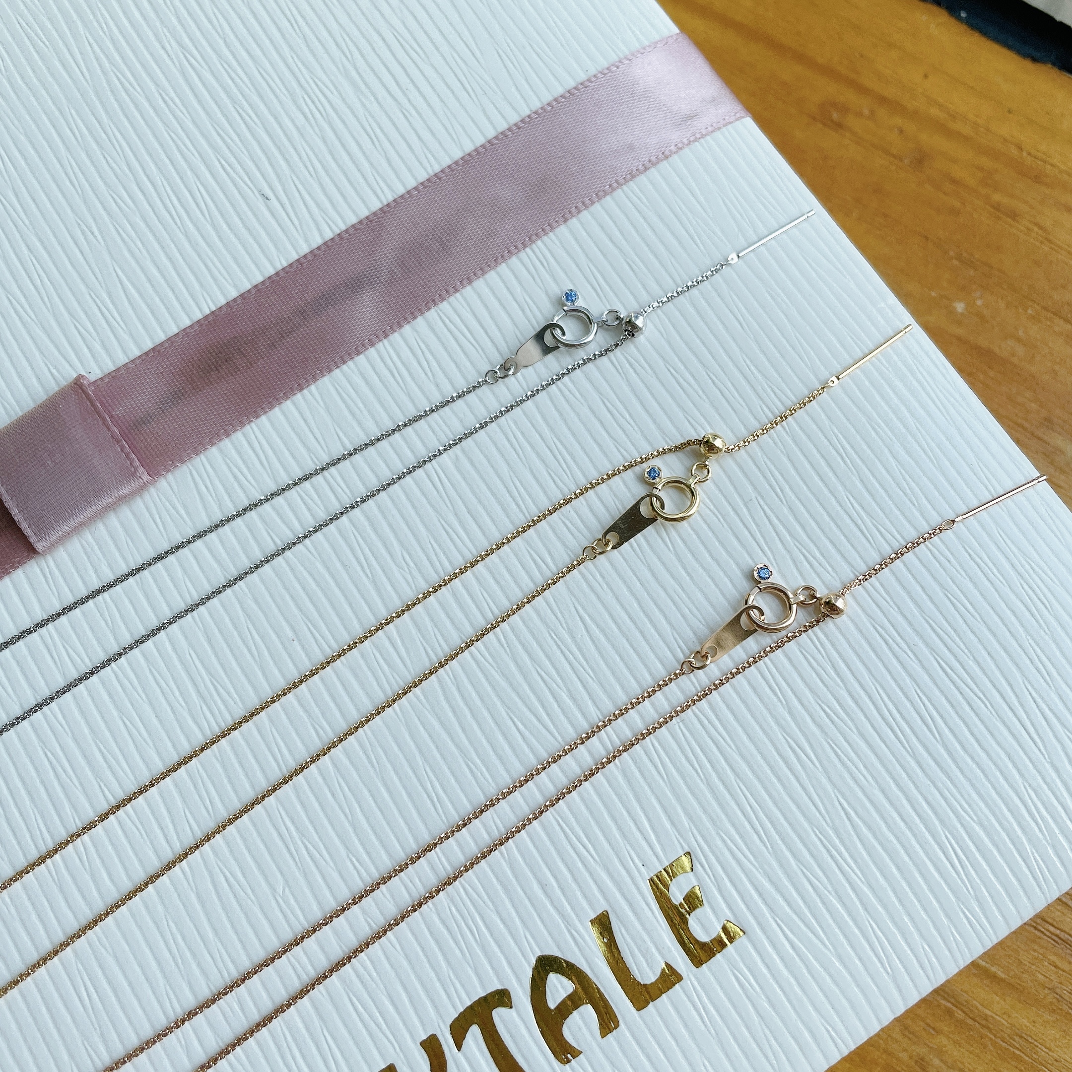 18K金日本製伸縮鏈-針尾項鍊 (0.9mm粗)