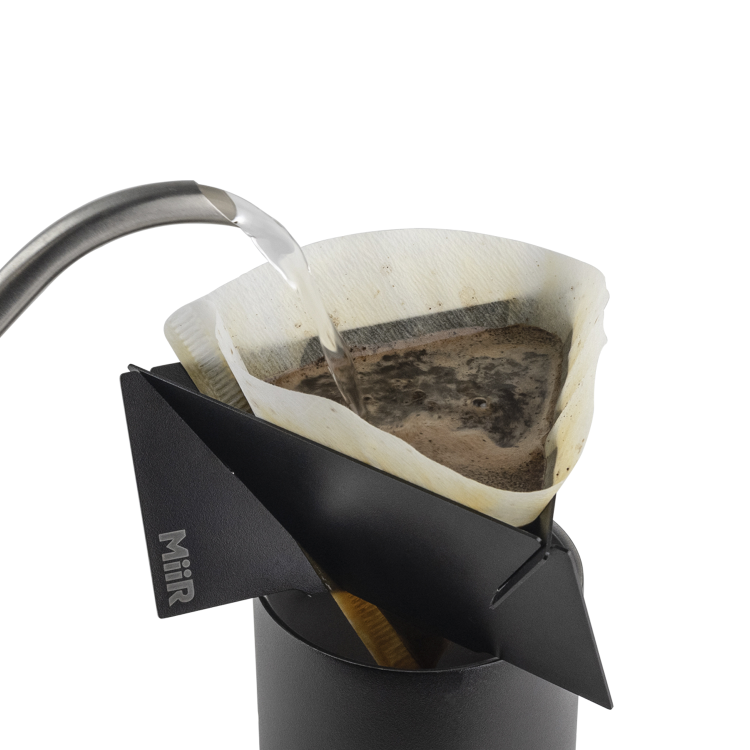 【MiiR】Pourigami 不鏽鋼 三片式 便攜 隨行 咖啡濾杯 - 經典黑