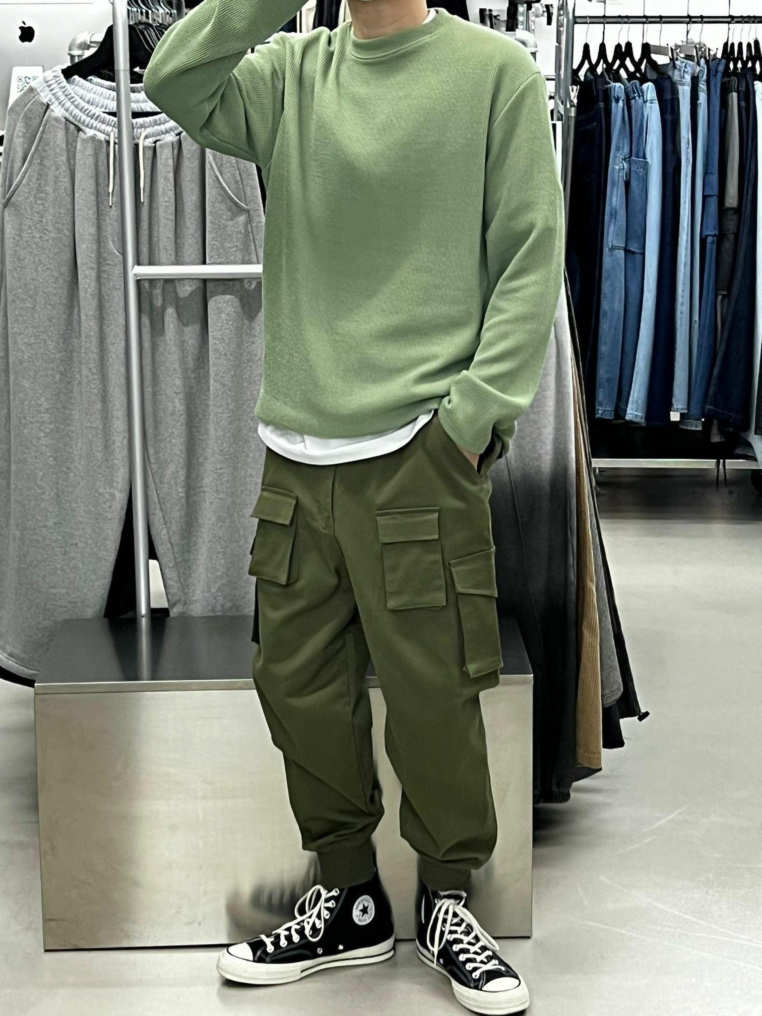 黃色/橙色長袖線衫