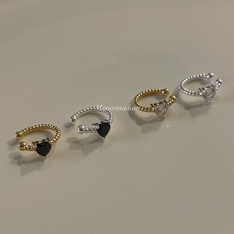 925sliver•Little heart 耳骨夾