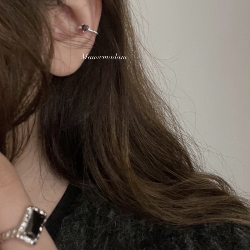 925sliver•Little heart 耳骨夾