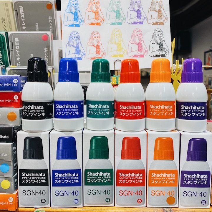 油性速乾印台補充液 補充印油40ml｜日本 Shachihata