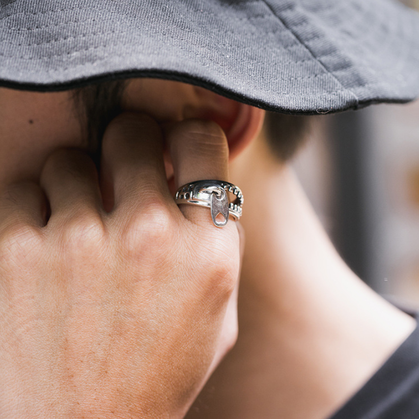 【ACCY005】拉鏈撕裂嘴設計戒指