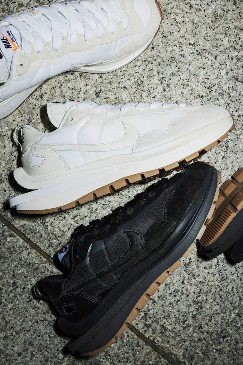 sacai x Nike Vaporwaffle 聯乘鞋款「Black/Gum」、「White/Sail」發售
