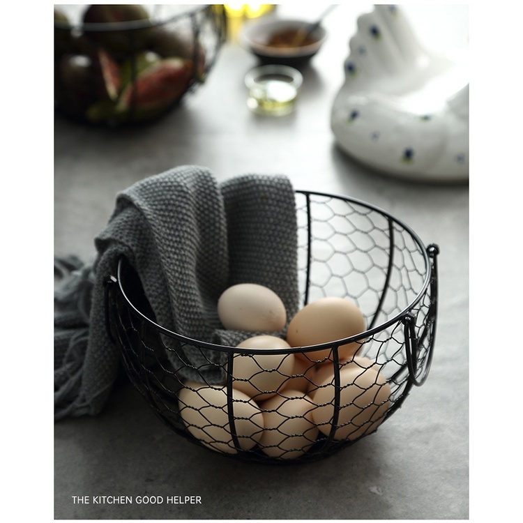 Chicken Egg Baskets For Fresh Eggs, Wire Egg Collection Basket, Ceramic  Fresh Egg Holders Countertop