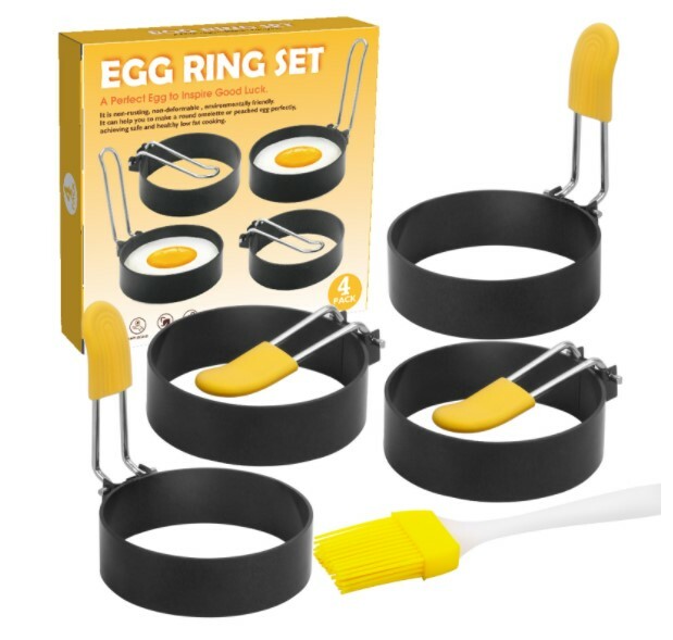 🍳在家煮食儀式感 2.3cm加高煎蛋器模具 | 創意Pancake模具 | 心花圓星形 (逢星期日截單後7-14個工作天發貨)