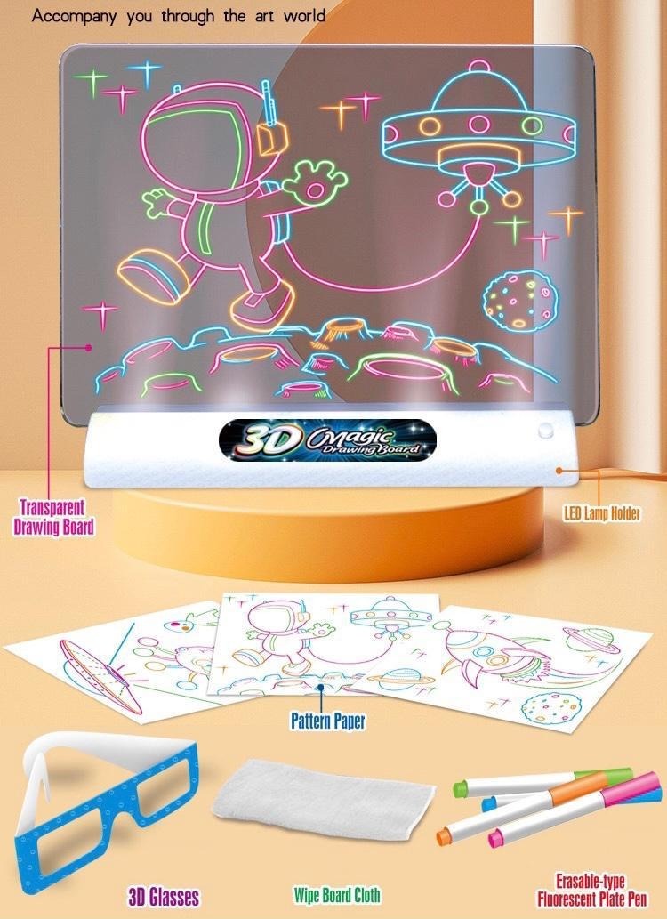 3D神奇魔法螢光畫板