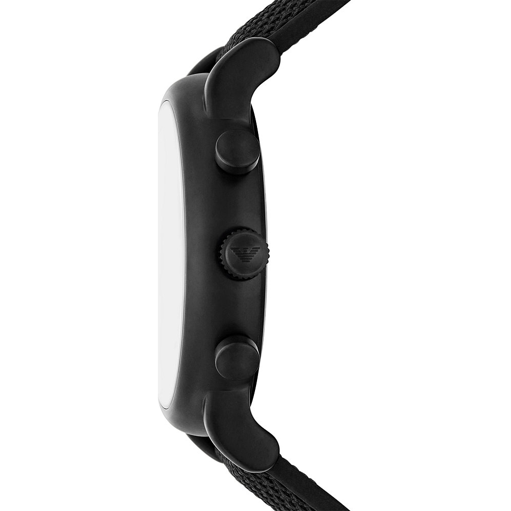 萬年鐘錶 - ARMANI  精品腕錶   全黑經典三眼皮革男錶  AR11450  錶徑46MM