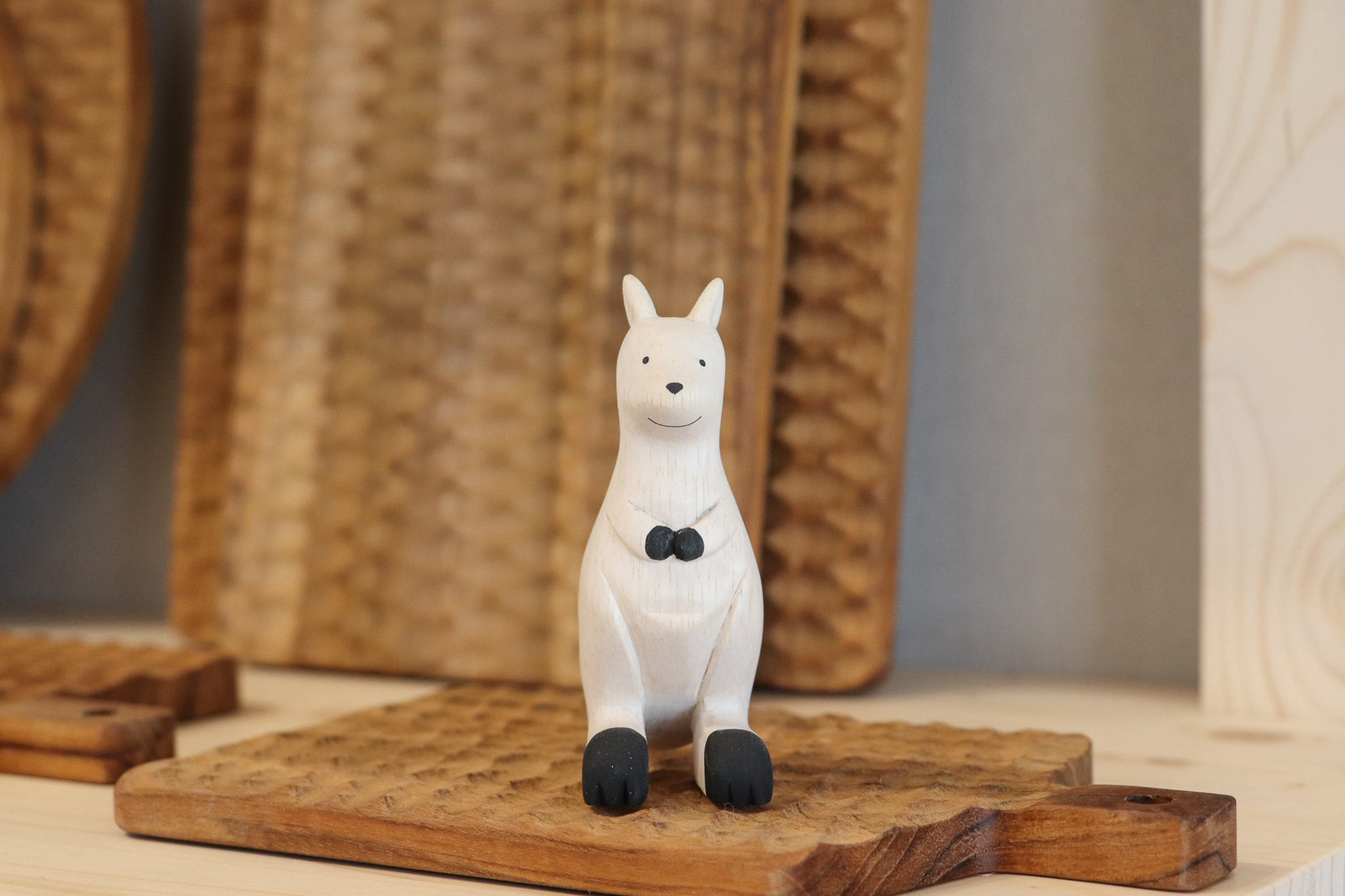 T-lab 袋鼠媽媽 木雕