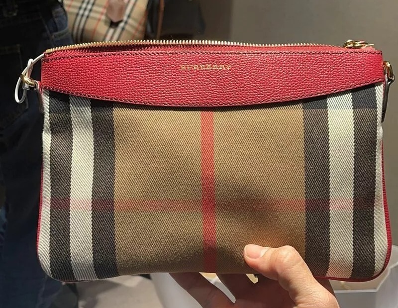 Shop Burberry Other Plaid Patterns Unisex Canvas Leather Folding