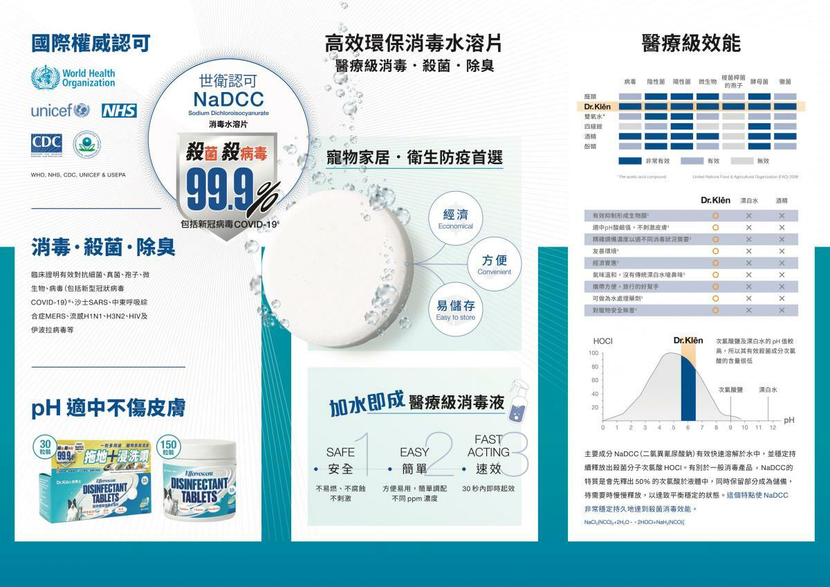 Dr.Klēn潔博士 - 高效環保消毒水溶片