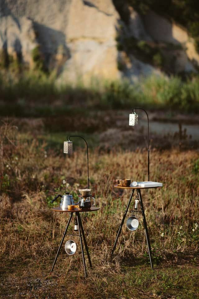 *【日月鉄工所】藍月圓桌(含燈桿) DC23