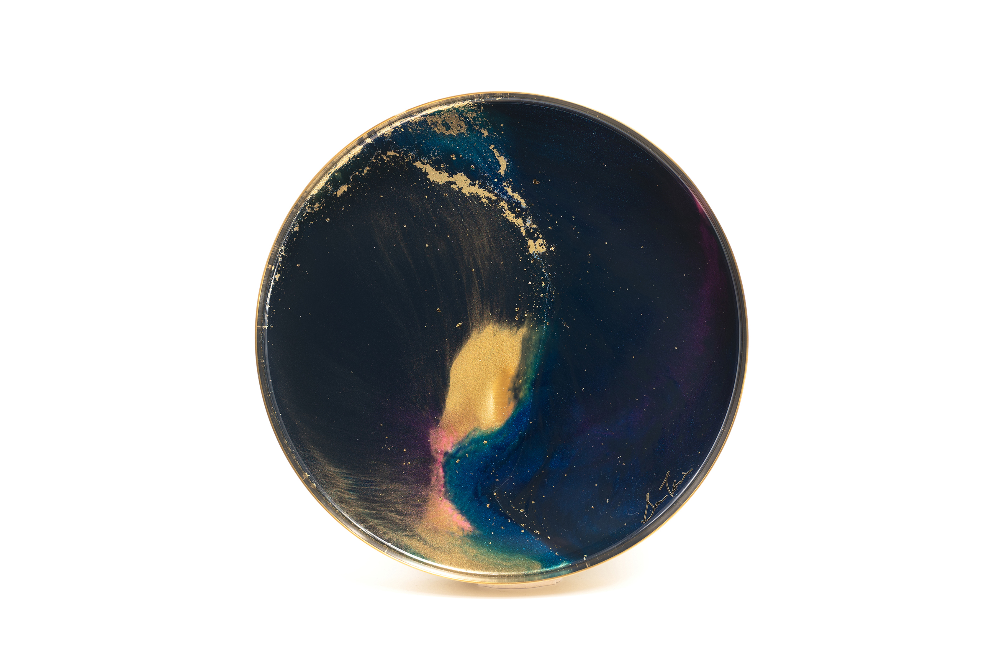 Galaxy 金屬圓托盤 中