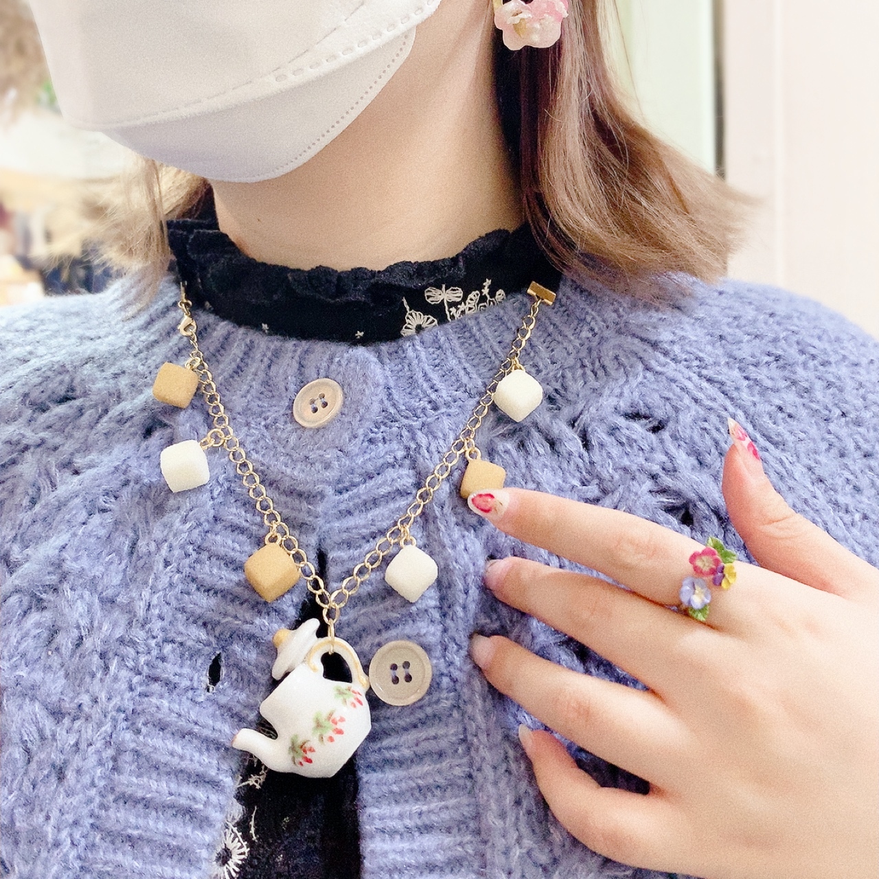 [手作家] Titi 茶壺砂糖頸鏈